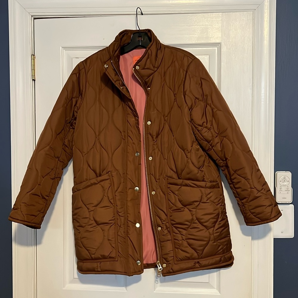 Brown J.Crew Puffer Jacket
